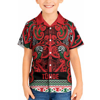 Aotearoa Iwi Tuhoe Kid Hawaiian Shirt Maori Wharenui House Tribal Pattern