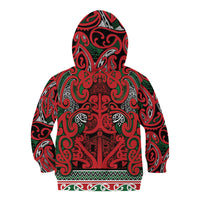 Aotearoa Iwi Tuhoe Kid Hoodie Maori Wharenui House Tribal Pattern
