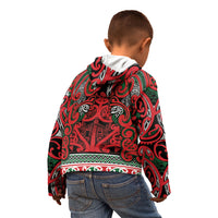 Aotearoa Iwi Tuhoe Kid Hoodie Maori Wharenui House Tribal Pattern