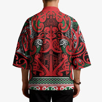 Aotearoa Iwi Tuhoe Kimono Maori Wharenui House Tribal Pattern