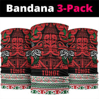 Aotearoa Iwi Tuhoe Neck Gaiter Maori Wharenui House Tribal Pattern