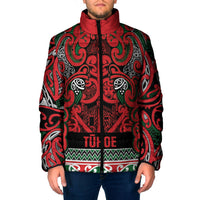 Aotearoa Iwi Tuhoe Padded Jacket Maori Wharenui House Tribal Pattern