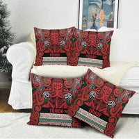 Aotearoa Iwi Tuhoe Pillow Cover Maori Wharenui House Tribal Pattern
