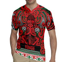 Aotearoa Iwi Tuhoe Rugby Jersey Maori Wharenui House Tribal Pattern