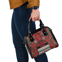 Aotearoa Iwi Tuhoe Shoulder Handbag Maori Wharenui House Tribal Pattern