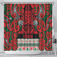 Aotearoa Iwi Tuhoe Shower Curtain Maori Wharenui House Tribal Pattern