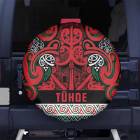 Aotearoa Iwi Tuhoe Spare Tire Cover Maori Wharenui House Tribal Pattern