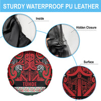 Aotearoa Iwi Tuhoe Spare Tire Cover Maori Wharenui House Tribal Pattern