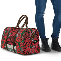 Aotearoa Iwi Tuhoe Travel Bag Maori Wharenui House Tribal Pattern