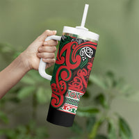 Aotearoa Iwi Tuhoe Tumbler With Handle Maori Wharenui House Tribal Pattern