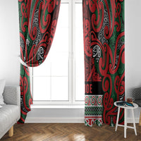 Aotearoa Iwi Tuhoe Window Curtain Maori Wharenui House Tribal Pattern