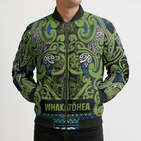 Aotearoa Iwi Whakatohea Bomber Puffer Jacket Maori Wharenui House Tribal Pattern