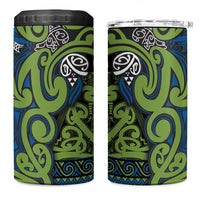 Aotearoa Iwi Whakatohea 4 in 1 Can Cooler Tumbler Maori Wharenui House Tribal Pattern