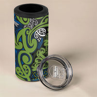 Aotearoa Iwi Whakatohea 4 in 1 Can Cooler Tumbler Maori Wharenui House Tribal Pattern
