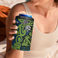 Aotearoa Iwi Whakatohea 4 in 1 Can Cooler Tumbler Maori Wharenui House Tribal Pattern