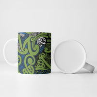 Aotearoa Iwi Whakatohea Ceramic Mug Maori Wharenui House Tribal Pattern