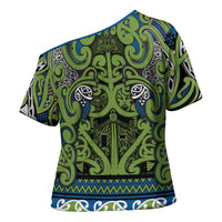 Aotearoa Iwi Whakatohea Cross Shoulder Shirt Maori Wharenui House Tribal Pattern