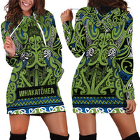 Aotearoa Iwi Whakatohea Hoodie Dress Maori Wharenui House Tribal Pattern