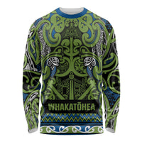 Aotearoa Iwi Whakatohea Long Sleeve Shirt Maori Wharenui House Tribal Pattern