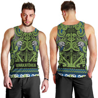 Aotearoa Iwi Whakatohea Men Tank Top Maori Wharenui House Tribal Pattern