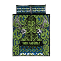 Aotearoa Iwi Whakatohea Quilt Bed Set Maori Wharenui House Tribal Pattern