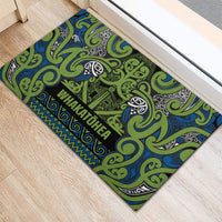 Aotearoa Iwi Whakatohea Rubber Doormat Maori Wharenui House Tribal Pattern