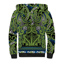 Aotearoa Iwi Whakatohea Sherpa Hoodie Maori Wharenui House Tribal Pattern