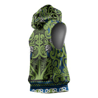 Aotearoa Iwi Whakatohea Sleeveless Hoodie Maori Wharenui House Tribal Pattern