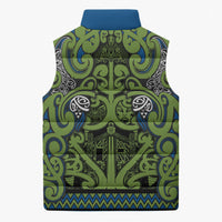Aotearoa Iwi Whakatohea Sleeveless Puffer Jacket Maori Wharenui House Tribal Pattern