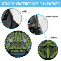 Aotearoa Iwi Whakatohea Spare Tire Cover Maori Wharenui House Tribal Pattern