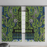 Aotearoa Iwi Whakatohea Window Curtain Maori Wharenui House Tribal Pattern