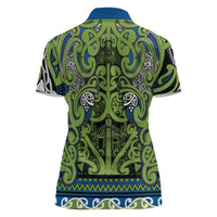 Aotearoa Iwi Whakatohea Women Polo Shirt Maori Wharenui House Tribal Pattern