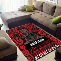 Aotearoa Iwi Ngati Awa Area Rug Maori Wharenui House Tribal Pattern