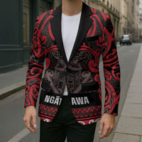 Aotearoa Iwi Ngati Awa Blazer Maori Wharenui House Tribal Pattern