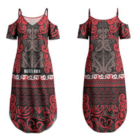 Aotearoa Iwi Ngati Awa Couples Matching Summer Maxi Dress and Hawaiian Shirt Maori Wharenui House Tribal Pattern
