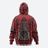 Aotearoa Iwi Ngati Awa Hoodie Maori Wharenui House Tribal Pattern
