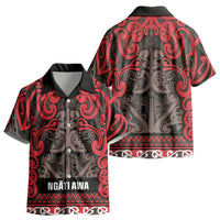 Aotearoa Iwi Ngati Awa Kid Hawaiian Shirt Maori Wharenui House Tribal Pattern