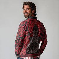 Aotearoa Iwi Ngati Awa Long Sleeve Polo Shirt Maori Wharenui House Tribal Pattern