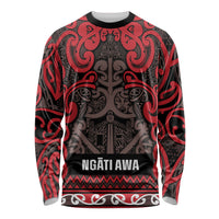 Aotearoa Iwi Ngati Awa Long Sleeve Shirt Maori Wharenui House Tribal Pattern