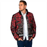 Aotearoa Iwi Ngati Awa Padded Jacket Maori Wharenui House Tribal Pattern