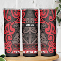 Aotearoa Iwi Ngati Awa Skinny Tumbler Maori Wharenui House Tribal Pattern