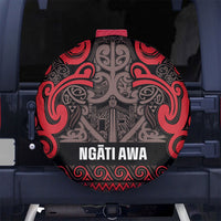 Aotearoa Iwi Ngati Awa Spare Tire Cover Maori Wharenui House Tribal Pattern