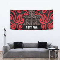 Aotearoa Iwi Ngati Awa Tapestry Maori Wharenui House Tribal Pattern
