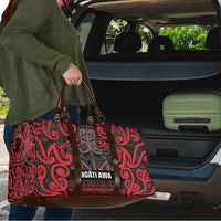 Aotearoa Iwi Ngati Awa Travel Bag Maori Wharenui House Tribal Pattern