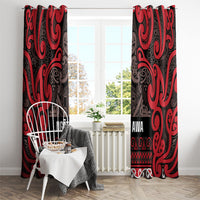 Aotearoa Iwi Ngati Awa Window Curtain Maori Wharenui House Tribal Pattern