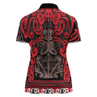 Aotearoa Iwi Ngati Awa Women Polo Shirt Maori Wharenui House Tribal Pattern