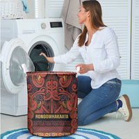Aotearoa Iwi Rongowhakaata Laundry Basket Maori Wharenui House Tribal Pattern LT9 - Polynesian Pride