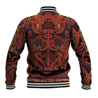 Aotearoa Iwi Rongowhakaata Baseball Jacket Maori Wharenui House Tribal Pattern