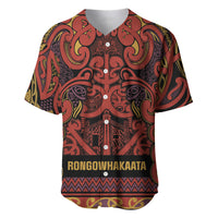 Aotearoa Iwi Rongowhakaata Baseball Jersey Maori Wharenui House Tribal Pattern