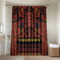 Aotearoa Iwi Rongowhakaata Bathroom Set Maori Wharenui House Tribal Pattern